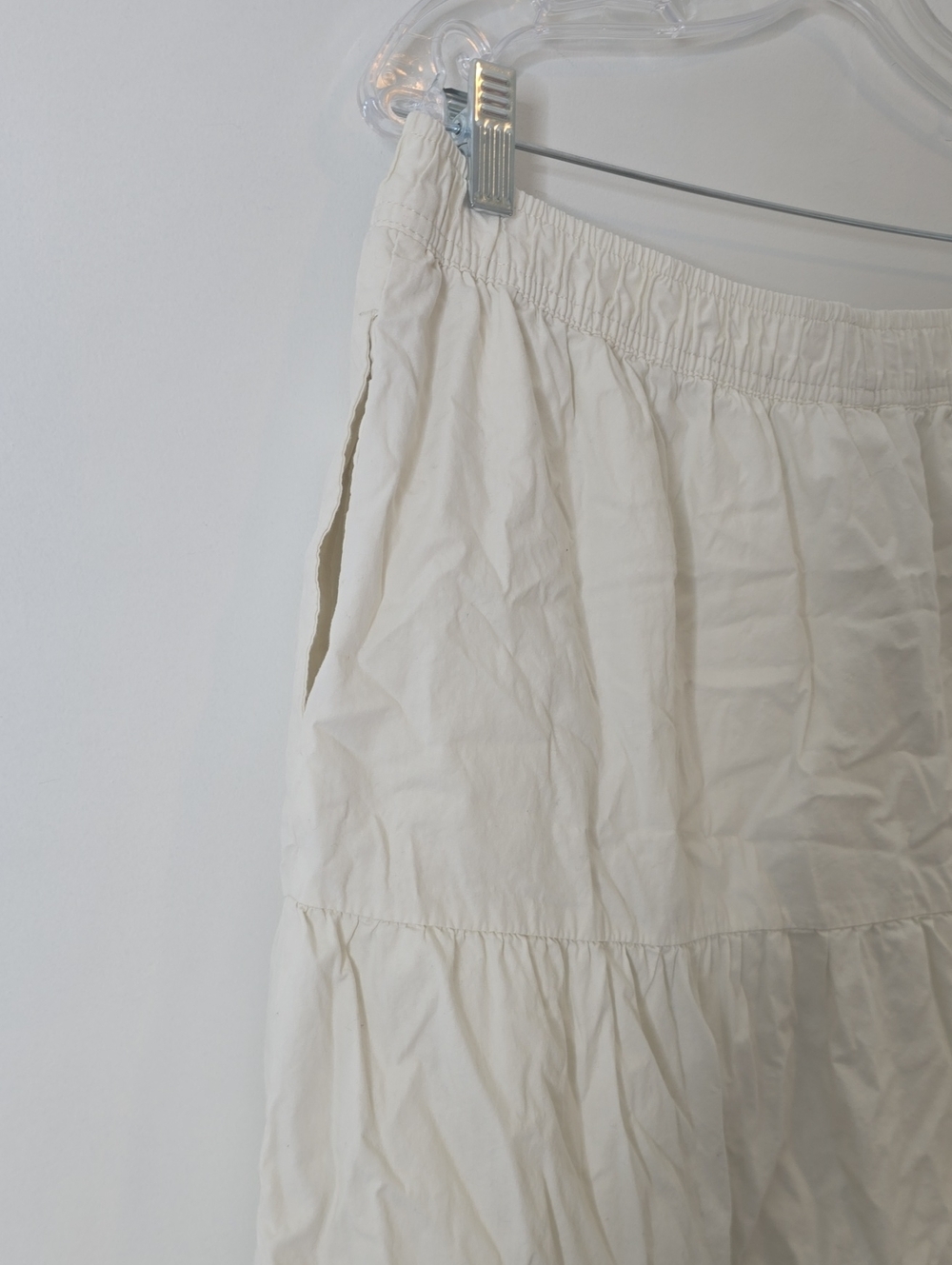 Joe Fresh Cream Tiered 100% Cotton Maxi Skirt - Picture 4 of 8